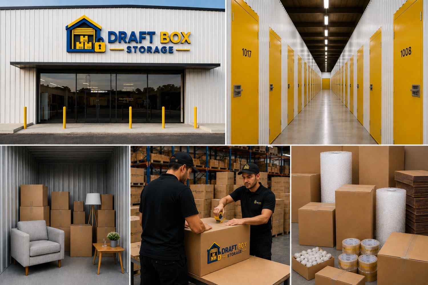 Secure self storage facility in Dubai by Draft Box Storage offering safe and affordable personal and business storage solutions.
