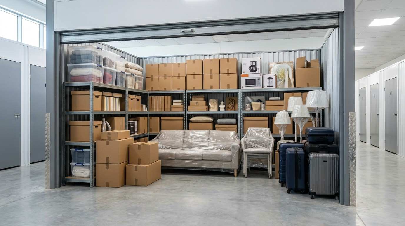 Secure household storage in Dubai for furniture, home appliances, boxes, luggage, and personal belongings at Draft Box Storage.