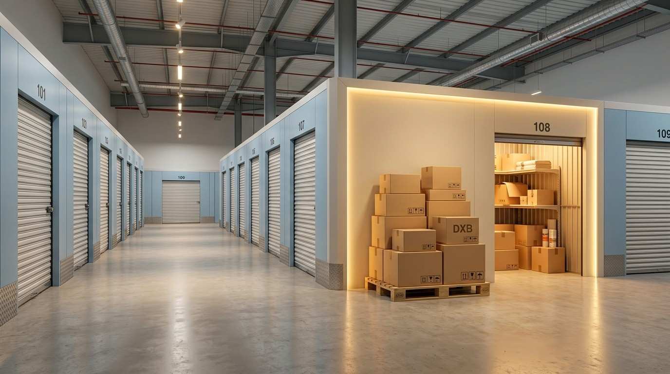 Professional storage services in Dubai including personal storage, business storage, furniture storage, student storage, document storage, electronics storage, car storage, art storage, and e-commerce storage by Draft Box Storage.