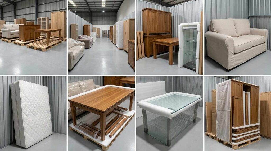 furniture packing for safe storage in Dubai
