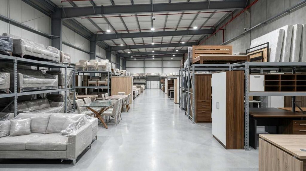 Furniture storage facility for homes and businesses in Dubai