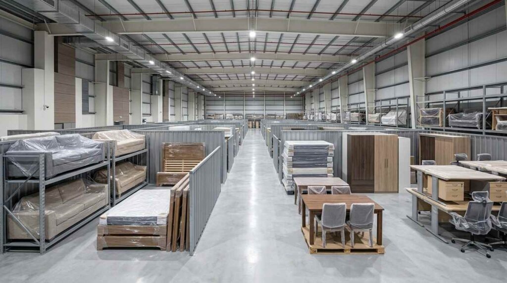 Professional furniture storage facility in Dubai