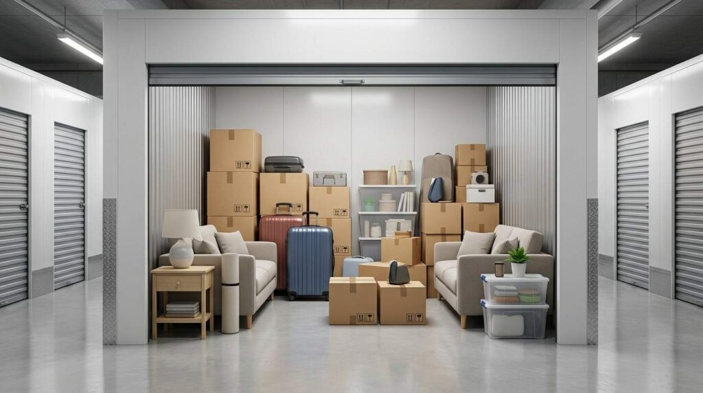Personal storage facility in Dubai with organized storage units