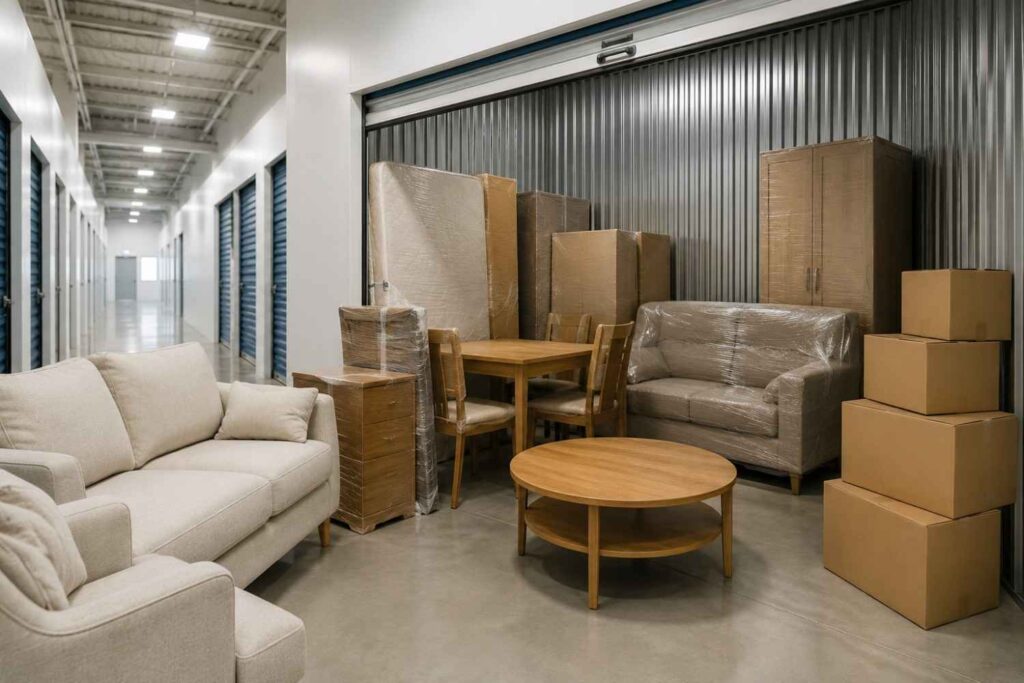 Secure furniture storage facility in Dubai