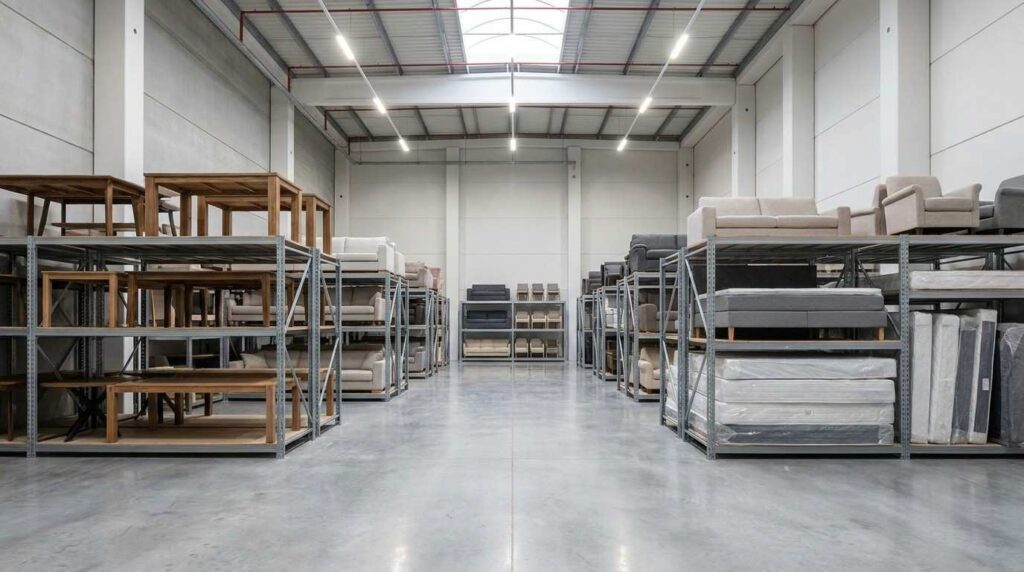 Furniture storage warehouse in Dubai