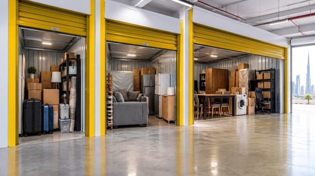 Small self storage unit in Dubai for boxes and personal belongings