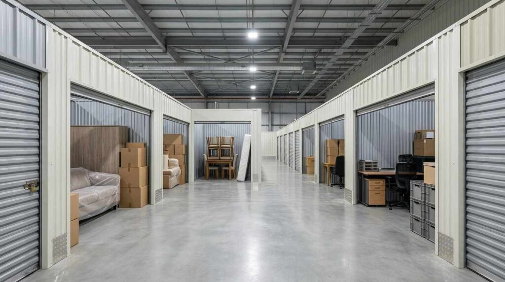 Best furniture warehouse Dubai displaying office desks, chairs, and storage cabinets.