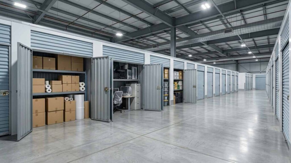 Business storage solutions Dubai for office desks, chairs, cabinets, and furniture.