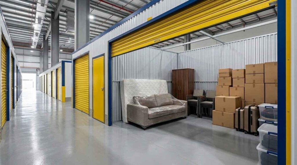 Storage unit rental Dubai for personal belongings, packed boxes, and household items.